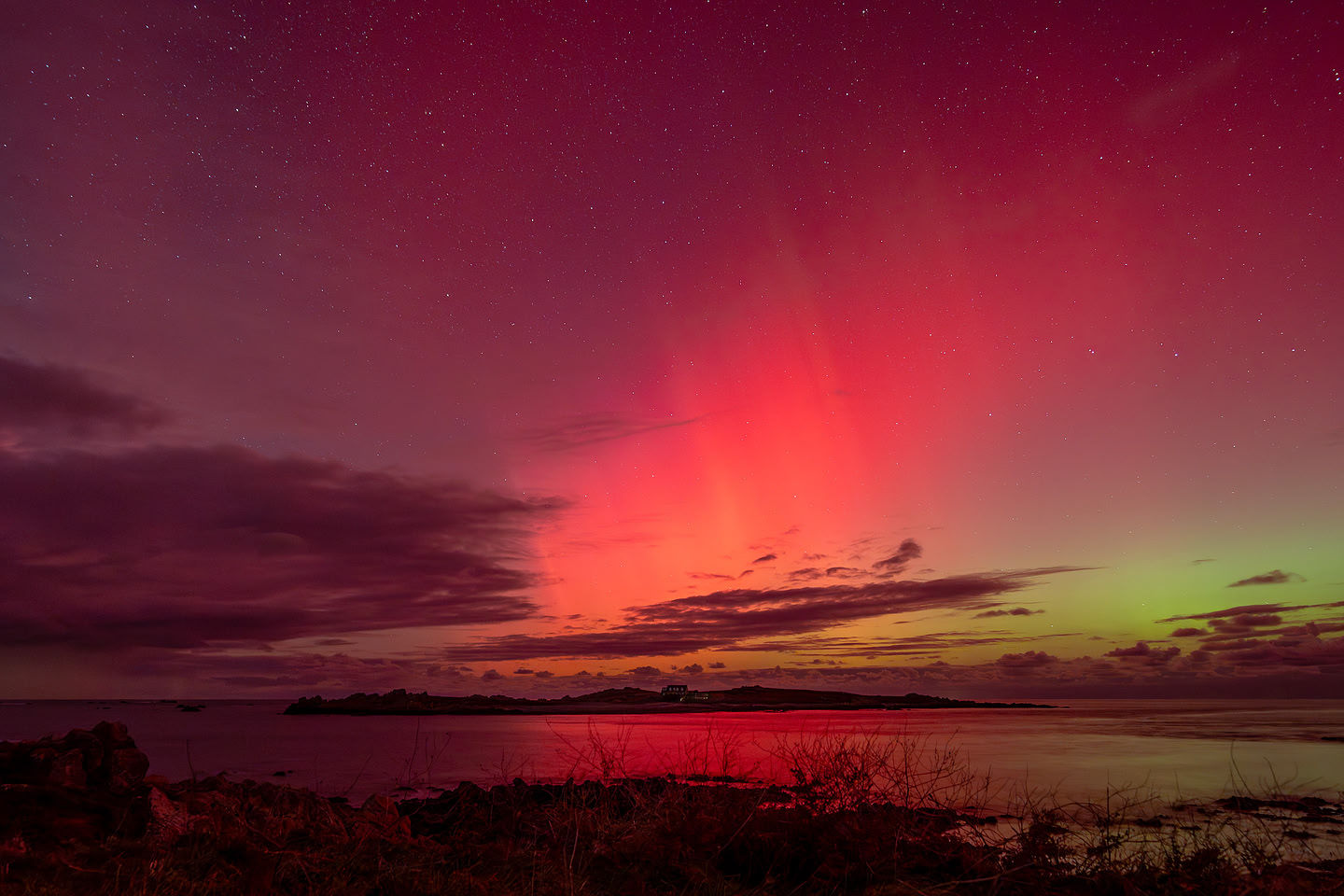 The Observable — Northern Lights over Lihou Island
