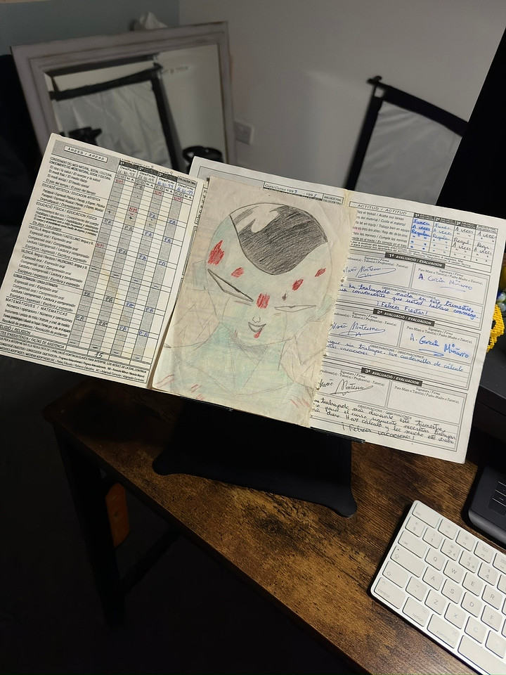 Drawing shown with school reports